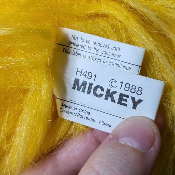 Vintage 1988 Googles by Ganz Mickey Duck Baseball Plush Stuffed Animal 80s Retro - Picture 11 of 14